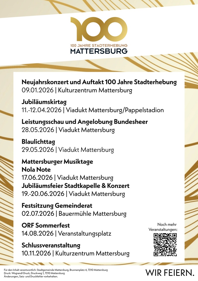 Flyer Jubiläumsprogramm